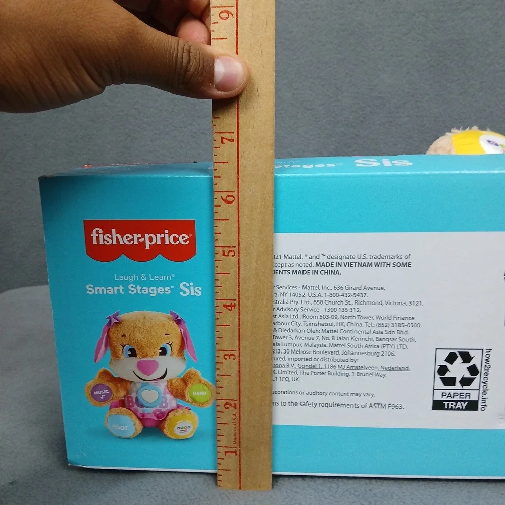 Fisher-Price FDF22 Laugh & Learn Smart Stages Sis Plush Toy 75+ Sound & Phrases